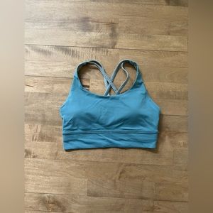 Lululemon Energy Bra *Long Line, Utility Blue/Blue Cast, Size 6, Worn Once